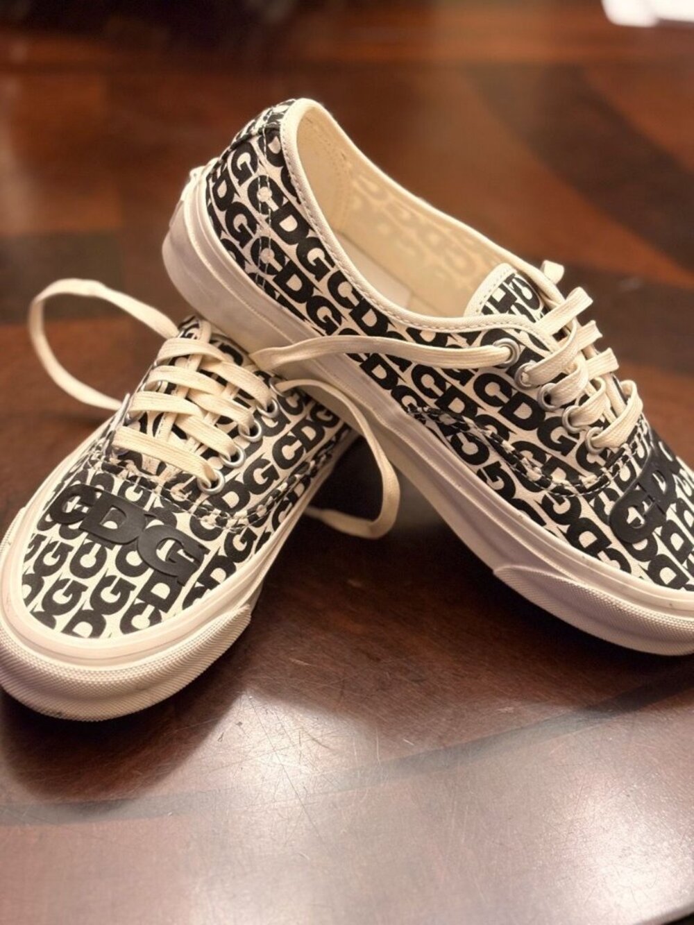 CDG Comme des Garcons x Vans Authentic LX Monogram Sneakers Sz 8W / 6.5M